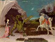 paolo uccello, A gothicizing tendency of Uccello art is nowhere more apparent than in Saint George and the Dragon